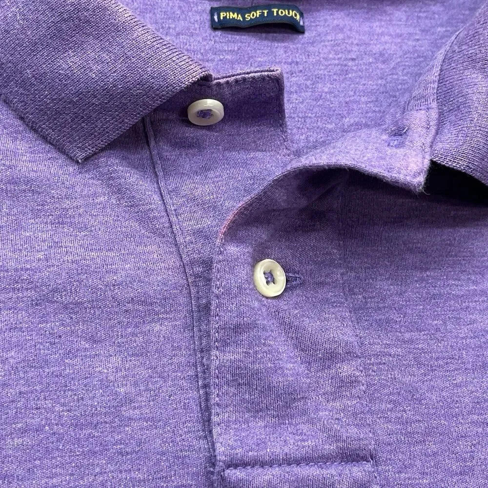 Polo‎ Ralph Lauren Shirt Mens Large Pima Soft Touch Flesh Pony Polo Short Sleeve